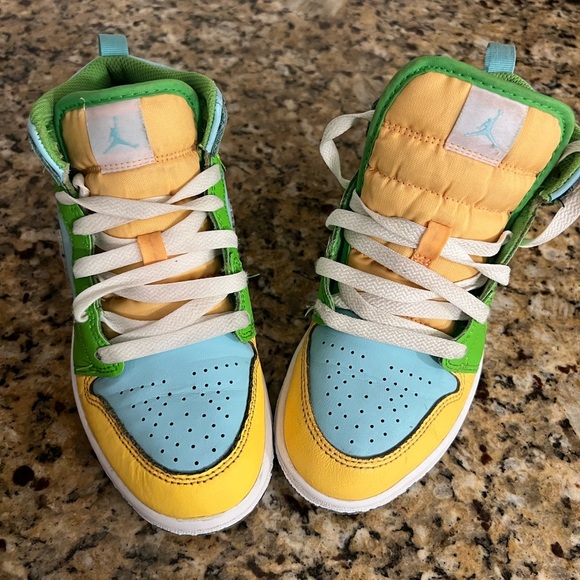 Nike Air Jordan 1 Mid PS 'Recycled Grind'  DX4370-400  Kids Size 1 - Picture 2 of 11